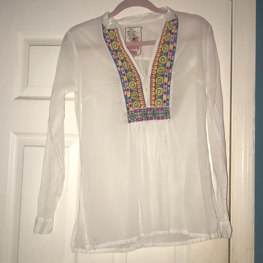 Long sleeve shear top